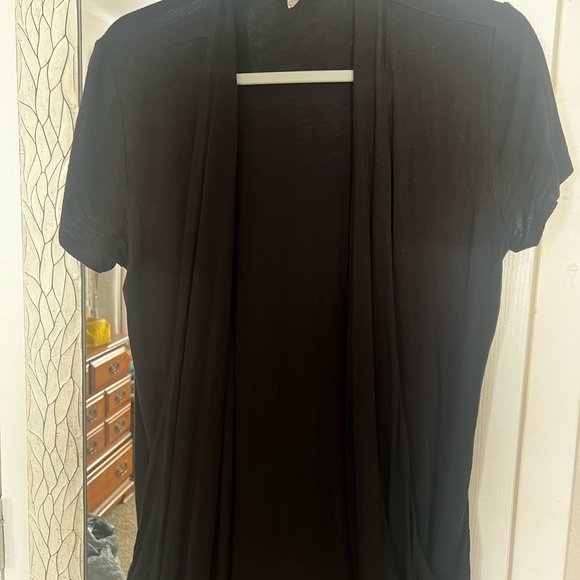 Maurices Black Short Sleeve Cardigan - Picture 1 of 1